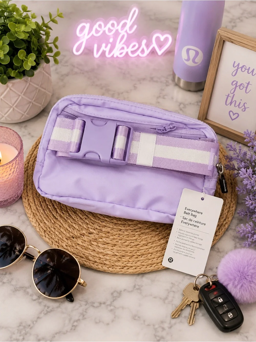 Lululemon Everywhere Belt Bag Lavender Purple NWT